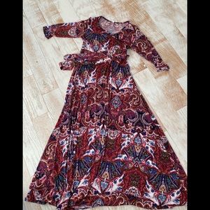 Pink blush large wrap dress